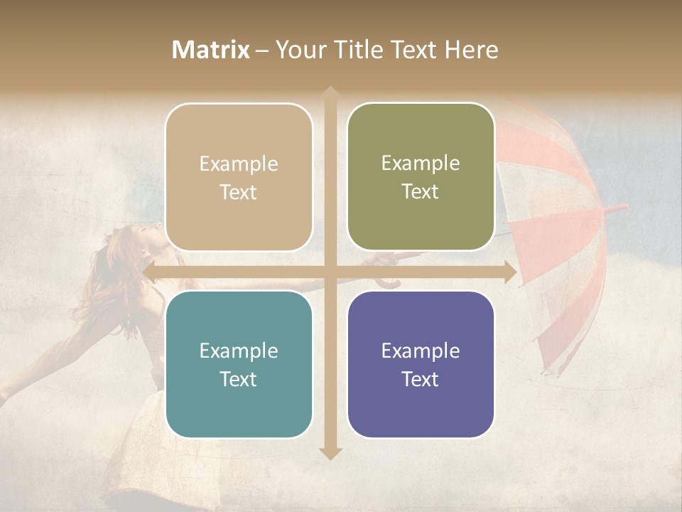 Red Haired Vogue  PowerPoint Template