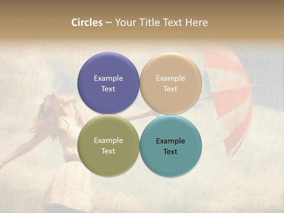 Red Haired Vogue  PowerPoint Template