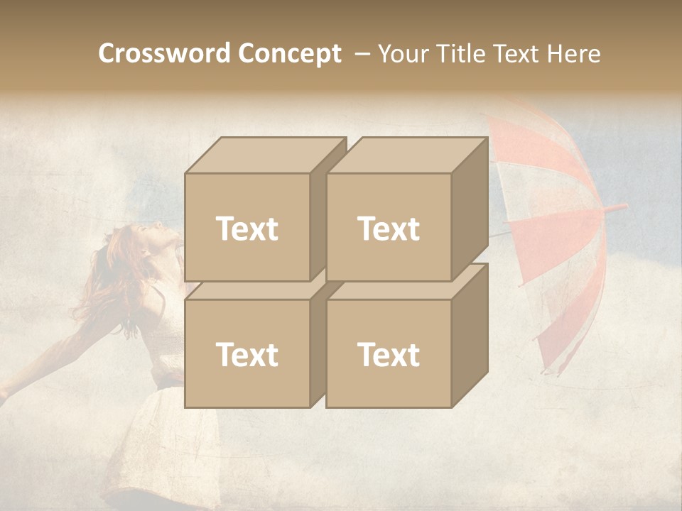 Red Haired Vogue  PowerPoint Template