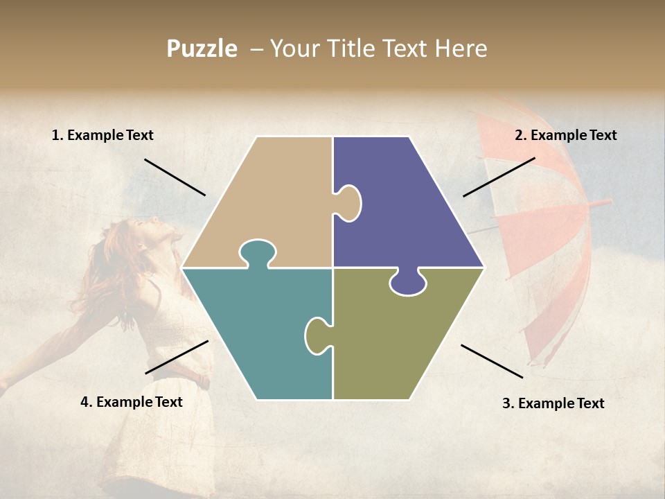 Red Haired Vogue  PowerPoint Template