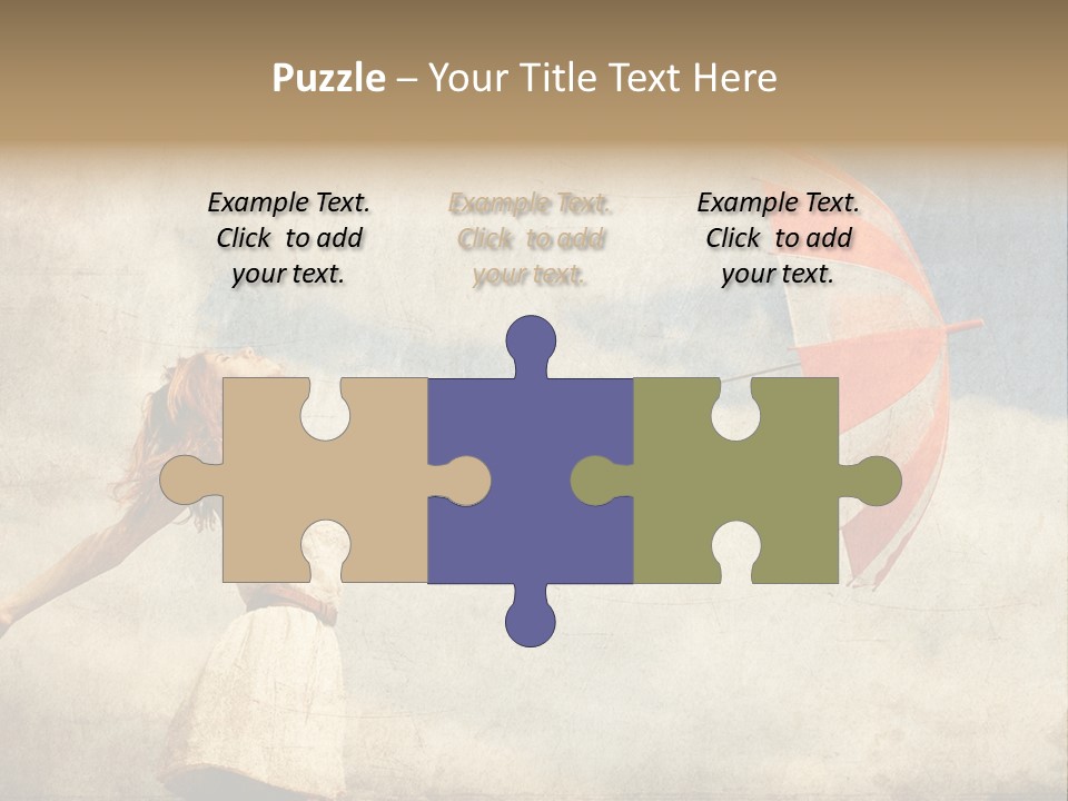 Red Haired Vogue  PowerPoint Template