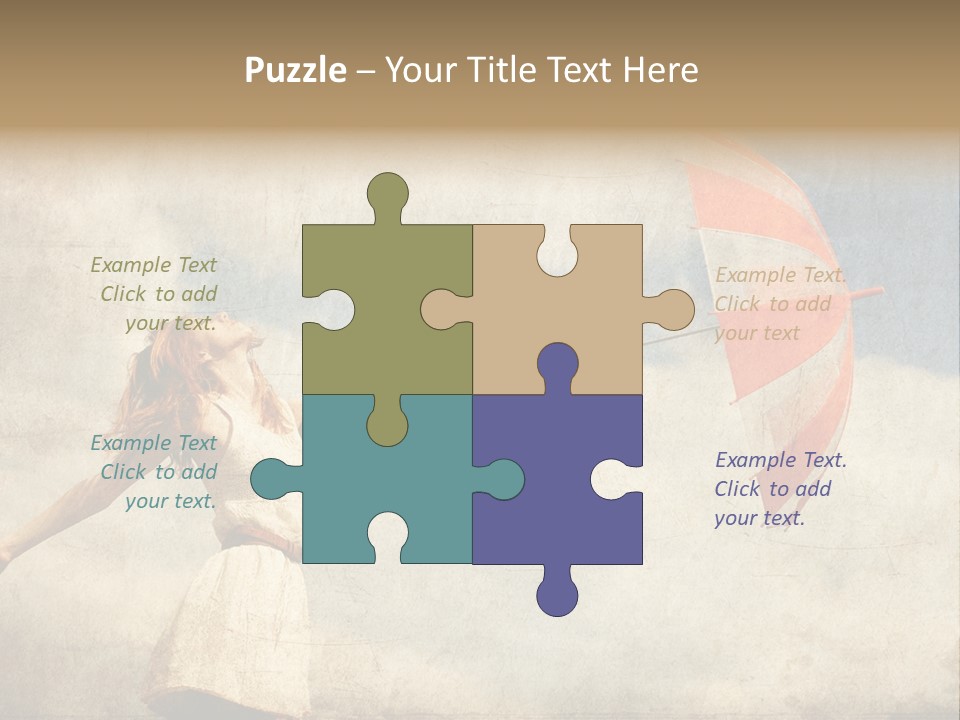 Red Haired Vogue  PowerPoint Template