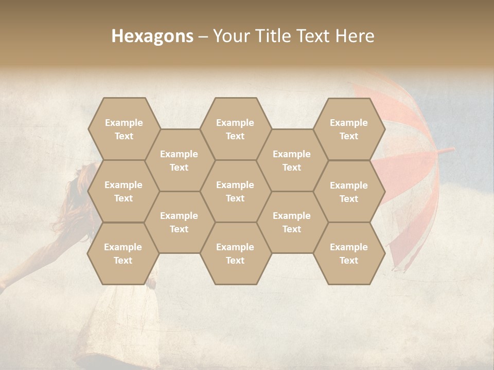 Red Haired Vogue  PowerPoint Template