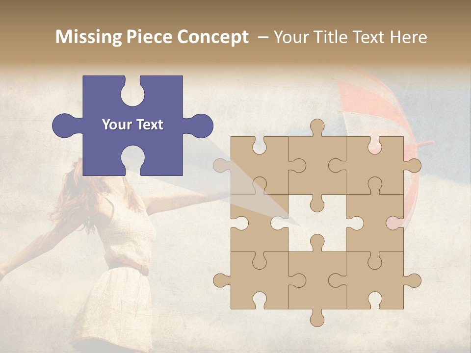 Red Haired Vogue  PowerPoint Template