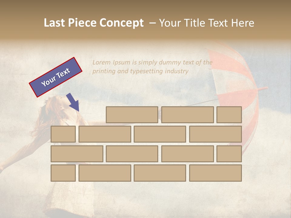 Red Haired Vogue  PowerPoint Template