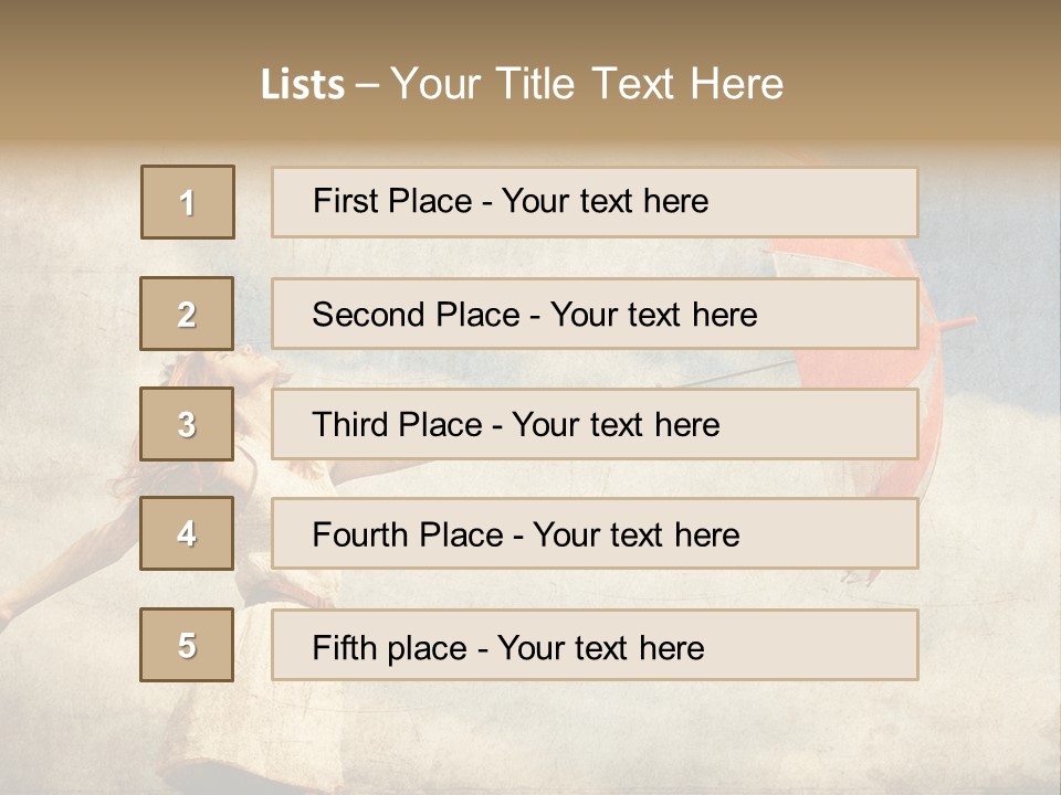 Red Haired Vogue  PowerPoint Template