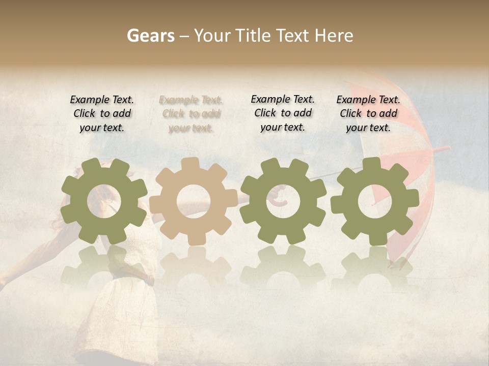 Red Haired Vogue  PowerPoint Template