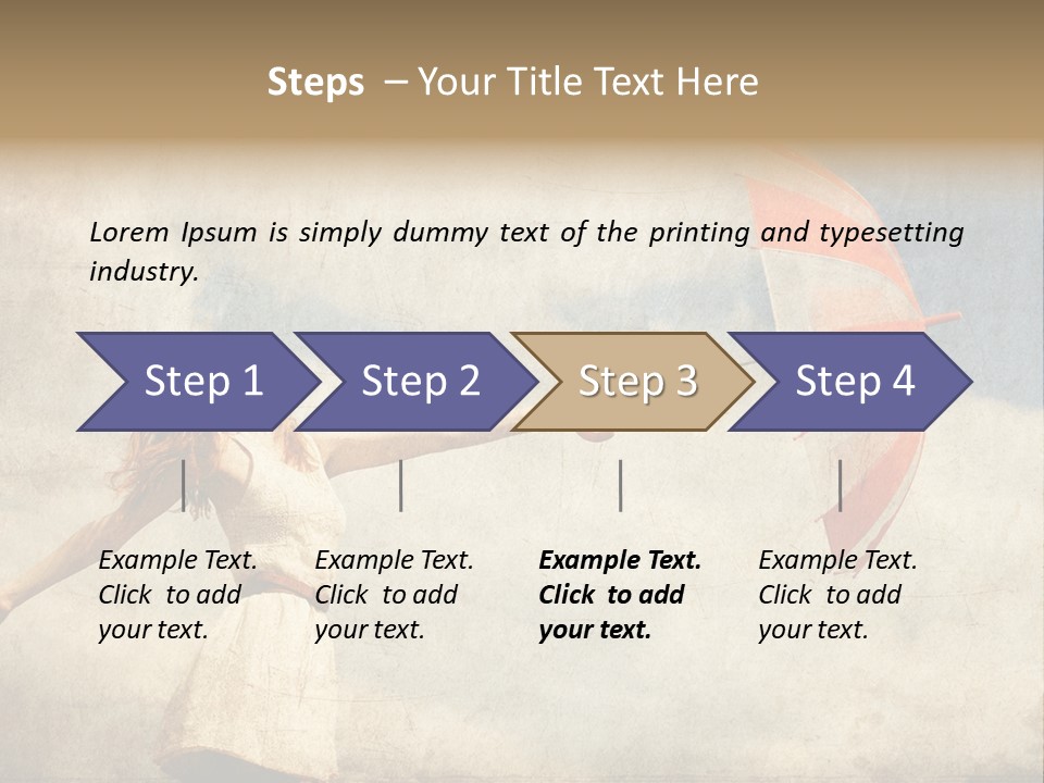 Red Haired Vogue  PowerPoint Template