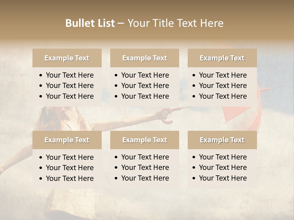 Red Haired Vogue  PowerPoint Template