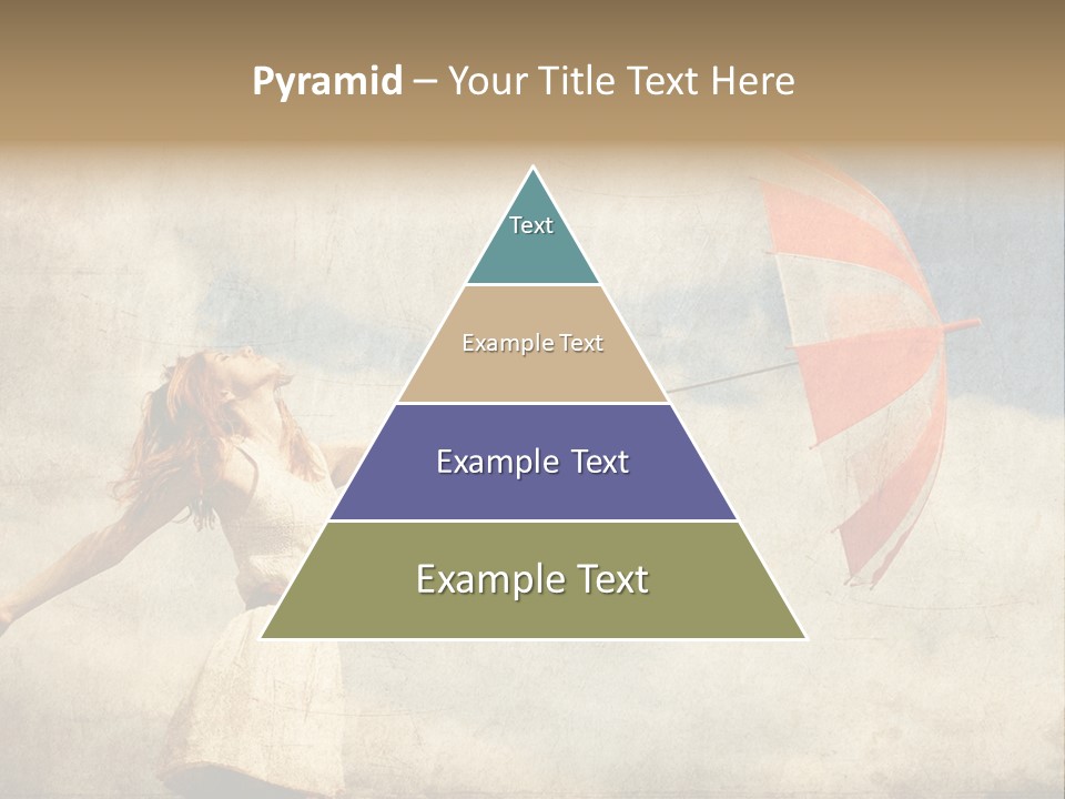 Red Haired Vogue  PowerPoint Template