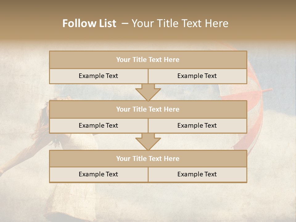 Red Haired Vogue  PowerPoint Template