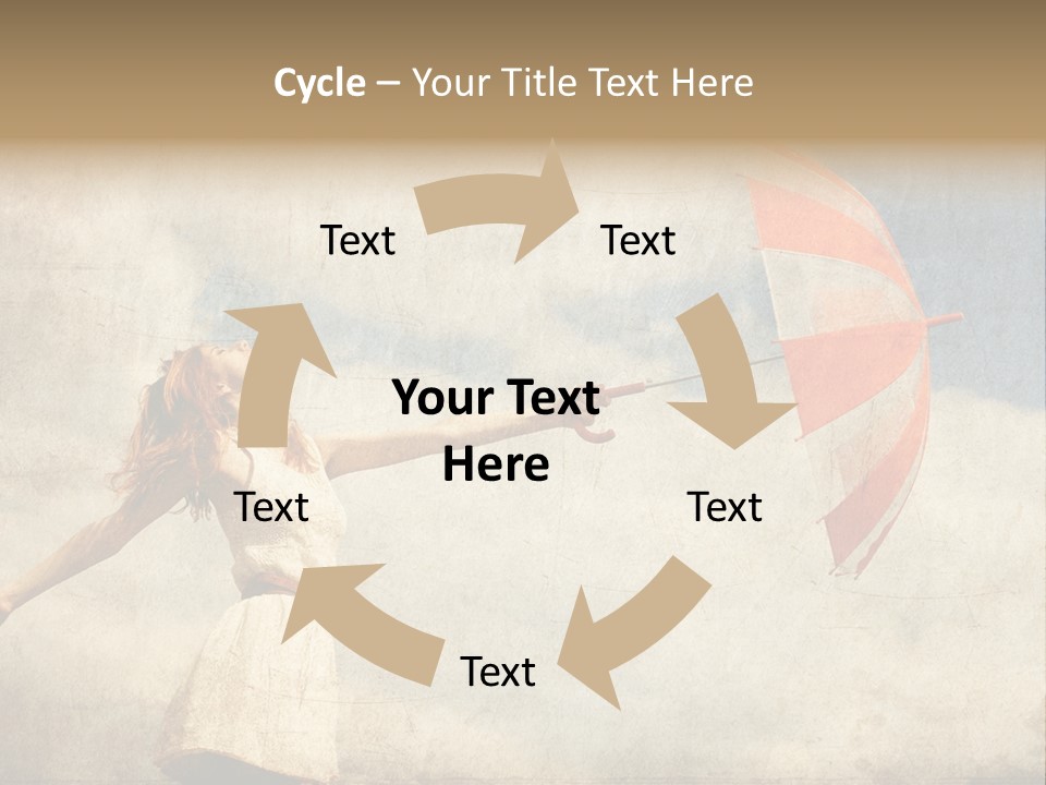 Red Haired Vogue  PowerPoint Template