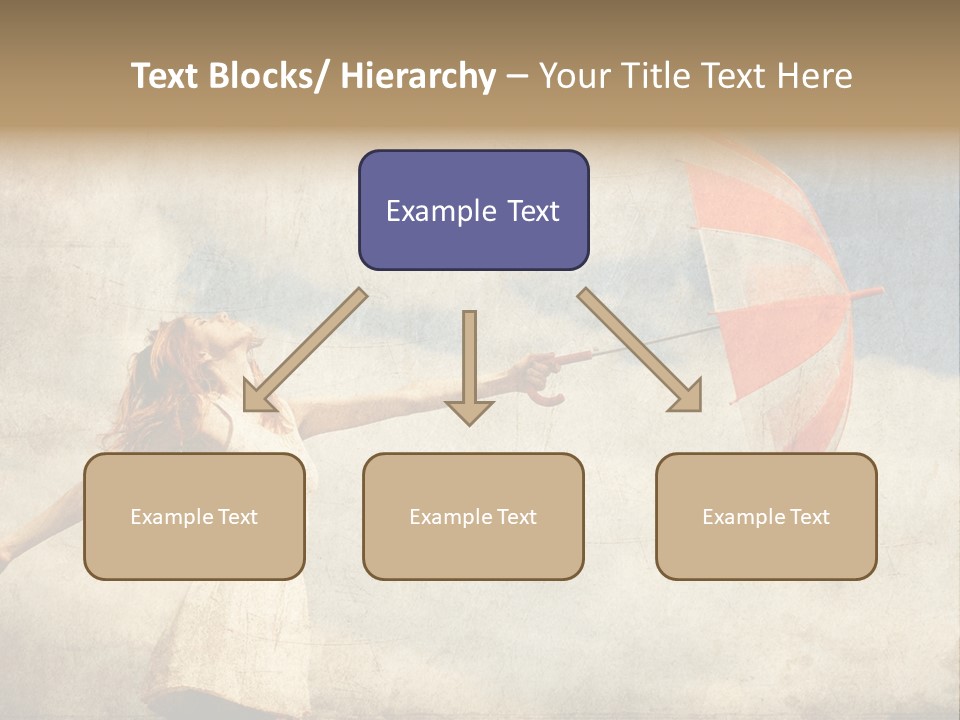 Red Haired Vogue  PowerPoint Template