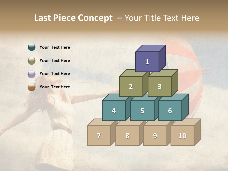 Red Haired Vogue  PowerPoint Template