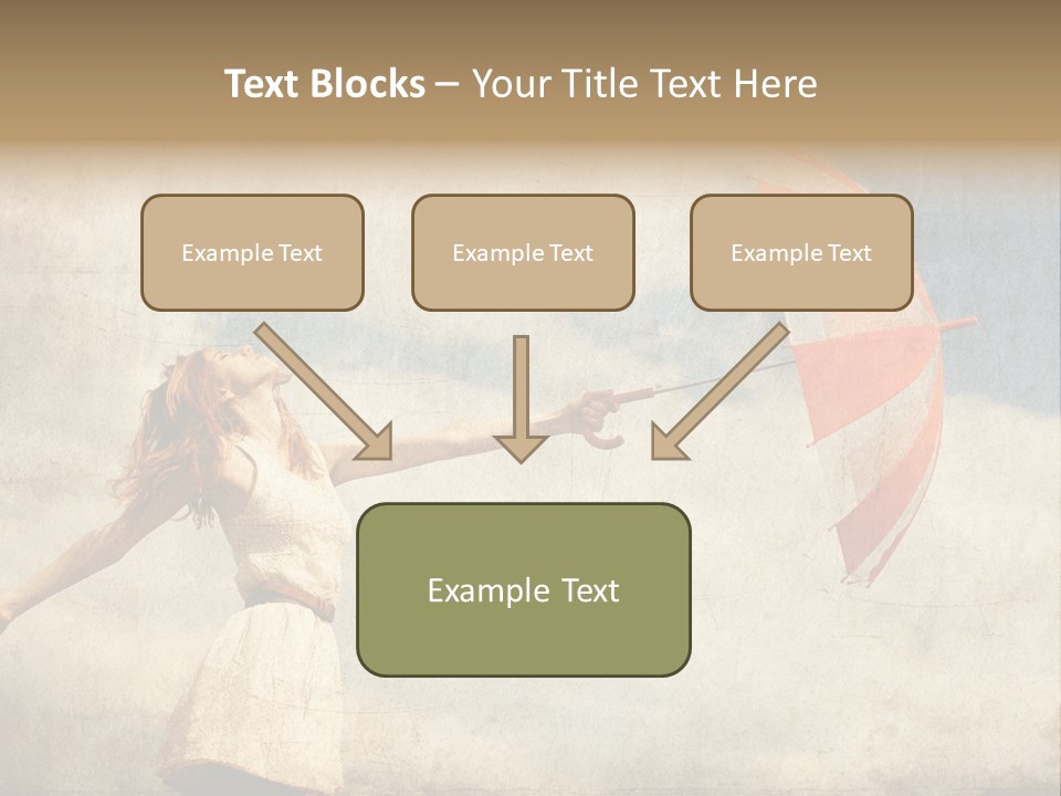 Red Haired Vogue  PowerPoint Template