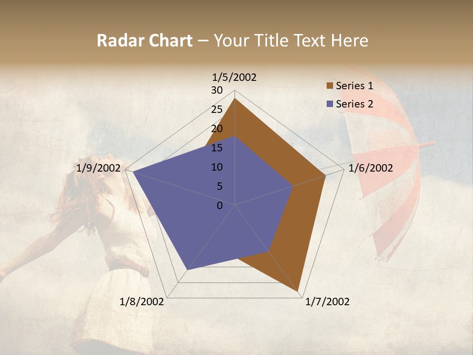 Red Haired Vogue  PowerPoint Template