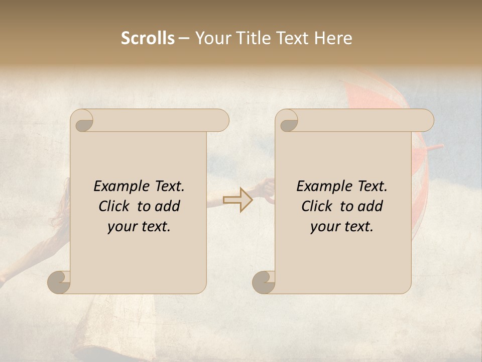 Red Haired Vogue  PowerPoint Template