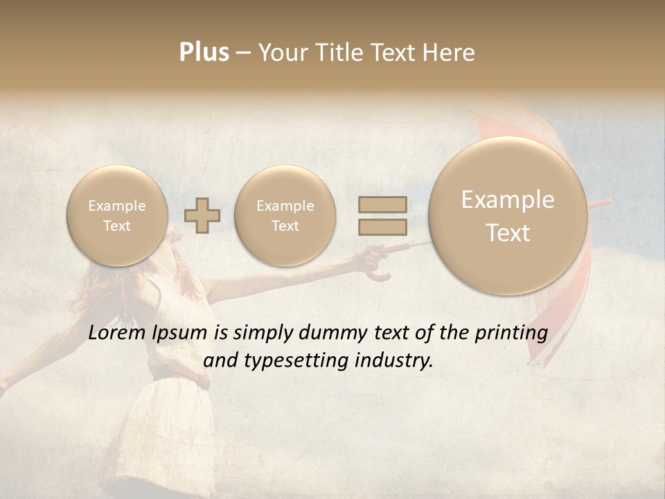 Red Haired Vogue  PowerPoint Template