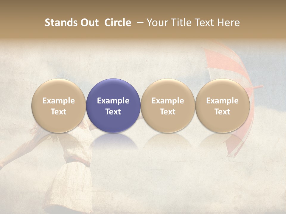 Red Haired Vogue  PowerPoint Template