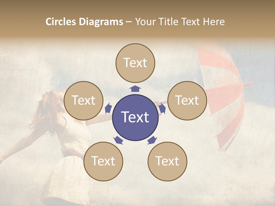 Red Haired Vogue  PowerPoint Template