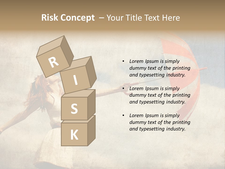 Red Haired Vogue  PowerPoint Template