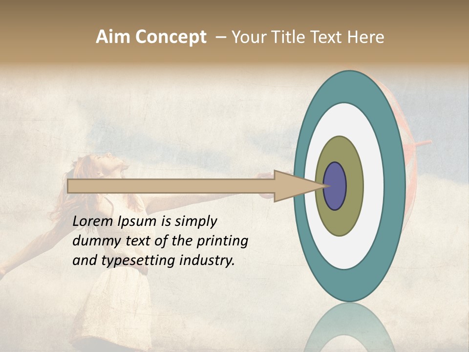 Red Haired Vogue  PowerPoint Template