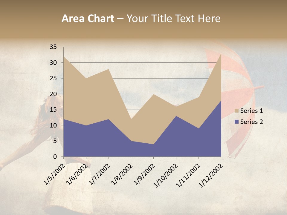 Red Haired Vogue  PowerPoint Template