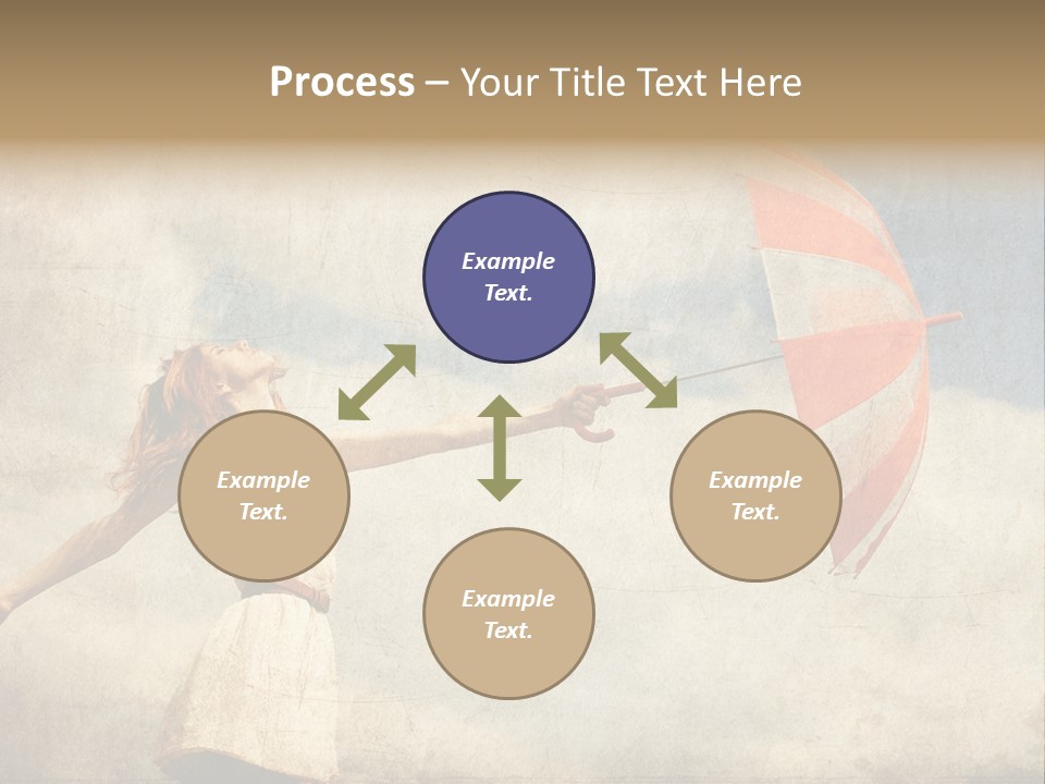 Red Haired Vogue  PowerPoint Template