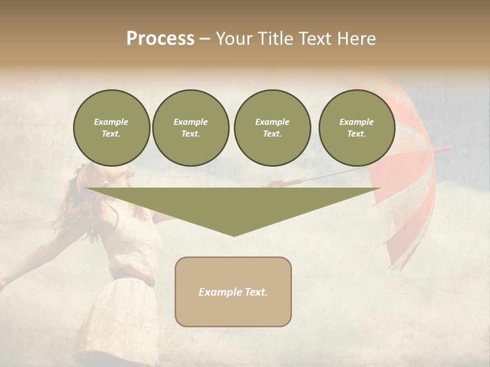 Red Haired Vogue  PowerPoint Template