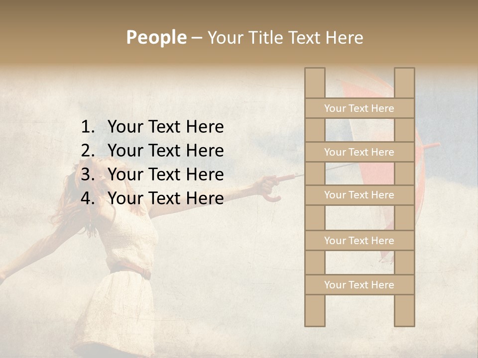 Red Haired Vogue  PowerPoint Template