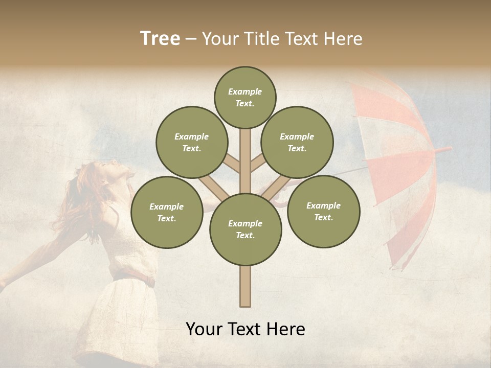 Red Haired Vogue  PowerPoint Template