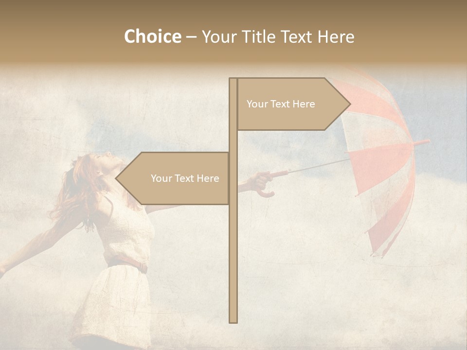 Red Haired Vogue  PowerPoint Template