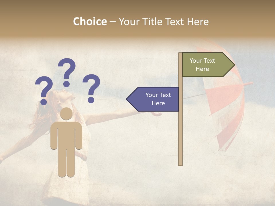 Red Haired Vogue  PowerPoint Template