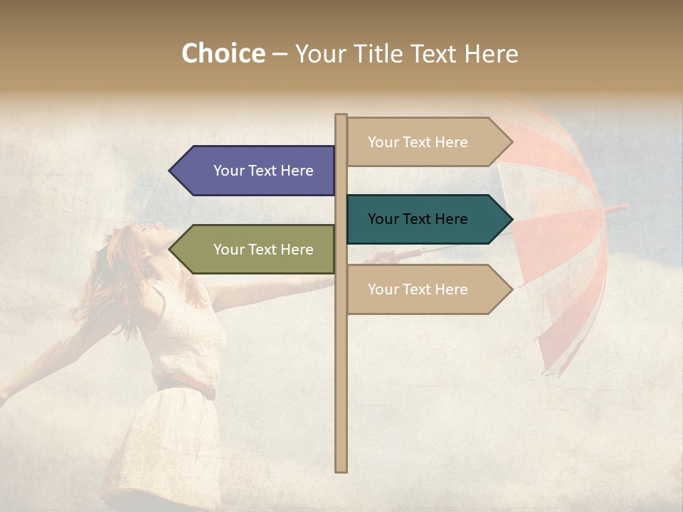 Red Haired Vogue  PowerPoint Template