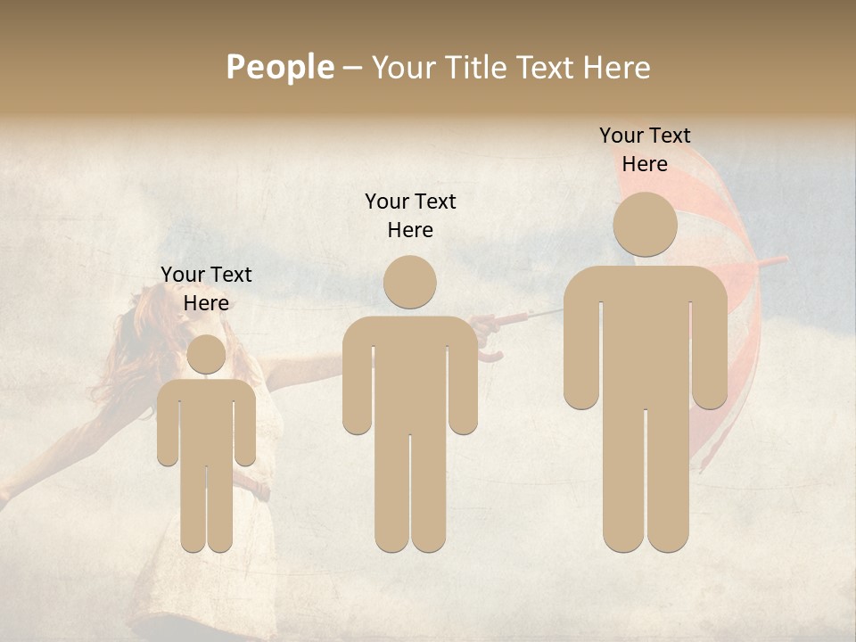 Red Haired Vogue  PowerPoint Template