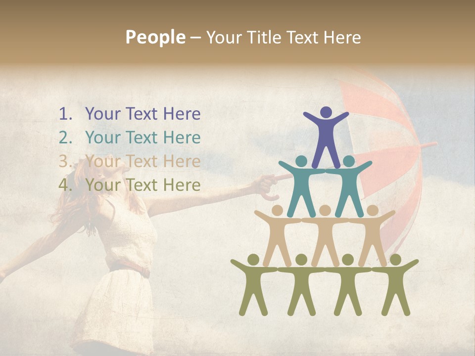 Red Haired Vogue  PowerPoint Template