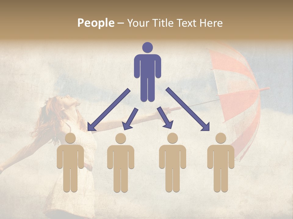 Red Haired Vogue  PowerPoint Template