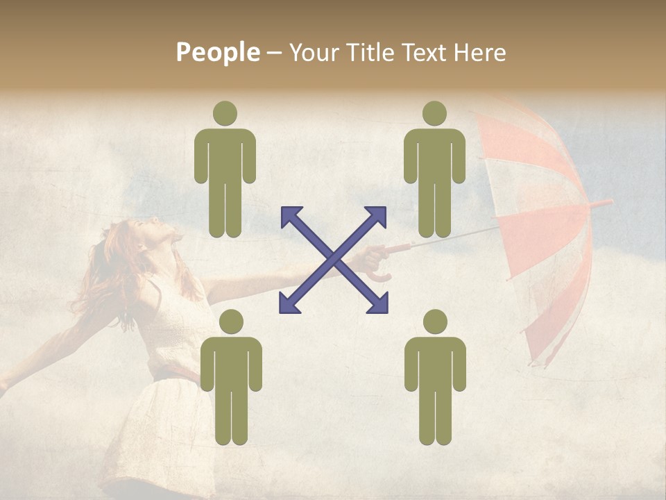 Red Haired Vogue  PowerPoint Template