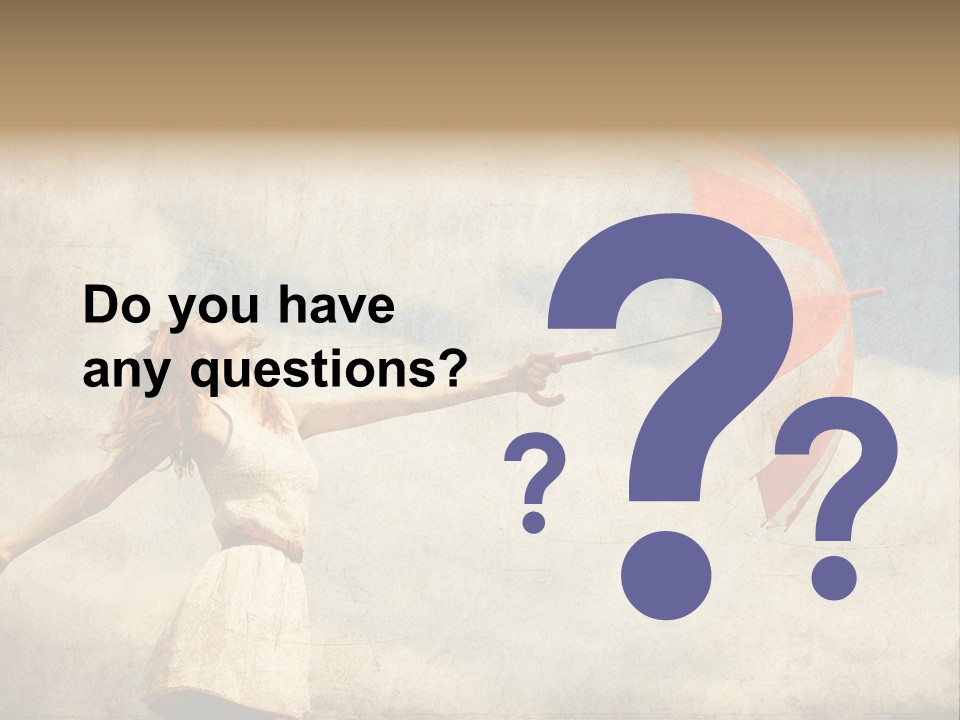 Red Haired Vogue  PowerPoint Template