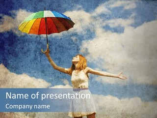 Red Female Vintage PowerPoint Template