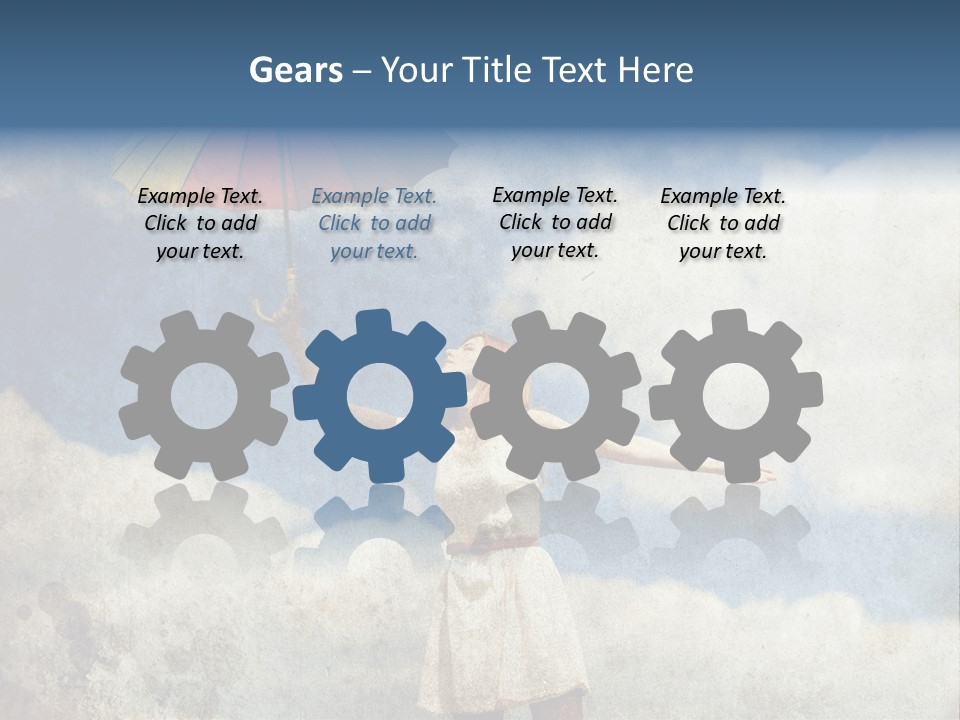 Red Female Vintage PowerPoint Template