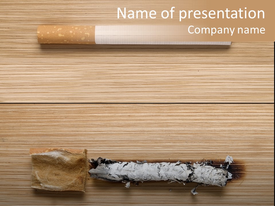 Smoke Quit Illness PowerPoint Template