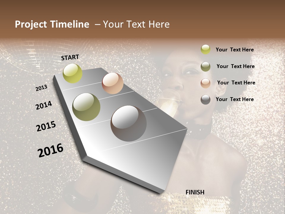 Seasonal Attractive Woman PowerPoint Template