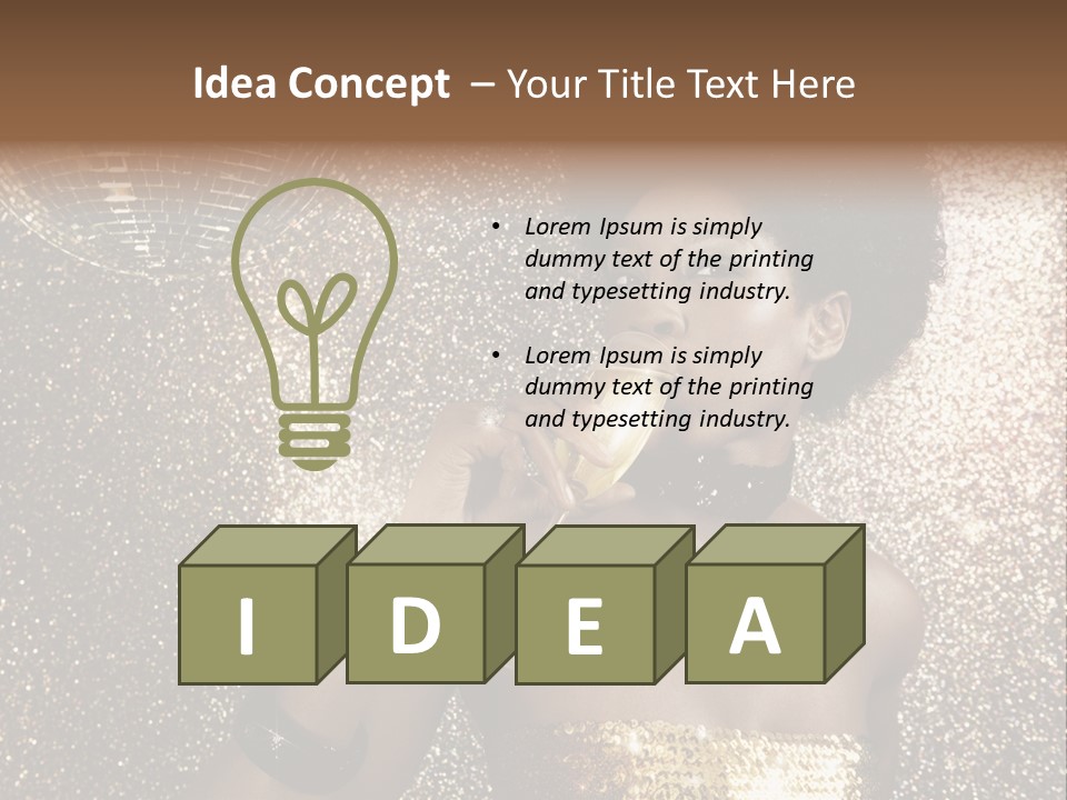 Seasonal Attractive Woman PowerPoint Template