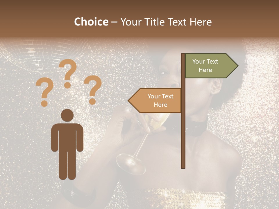 Seasonal Attractive Woman PowerPoint Template