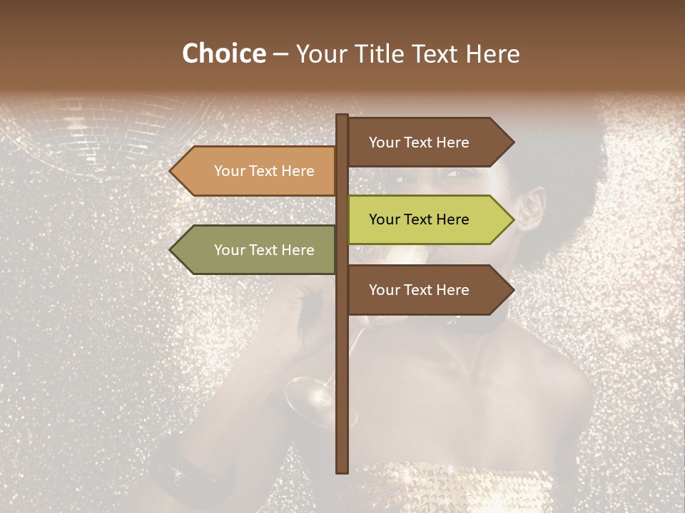 Seasonal Attractive Woman PowerPoint Template