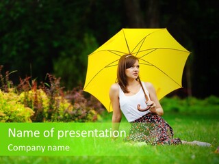 Weather Yellow Portrait PowerPoint Template