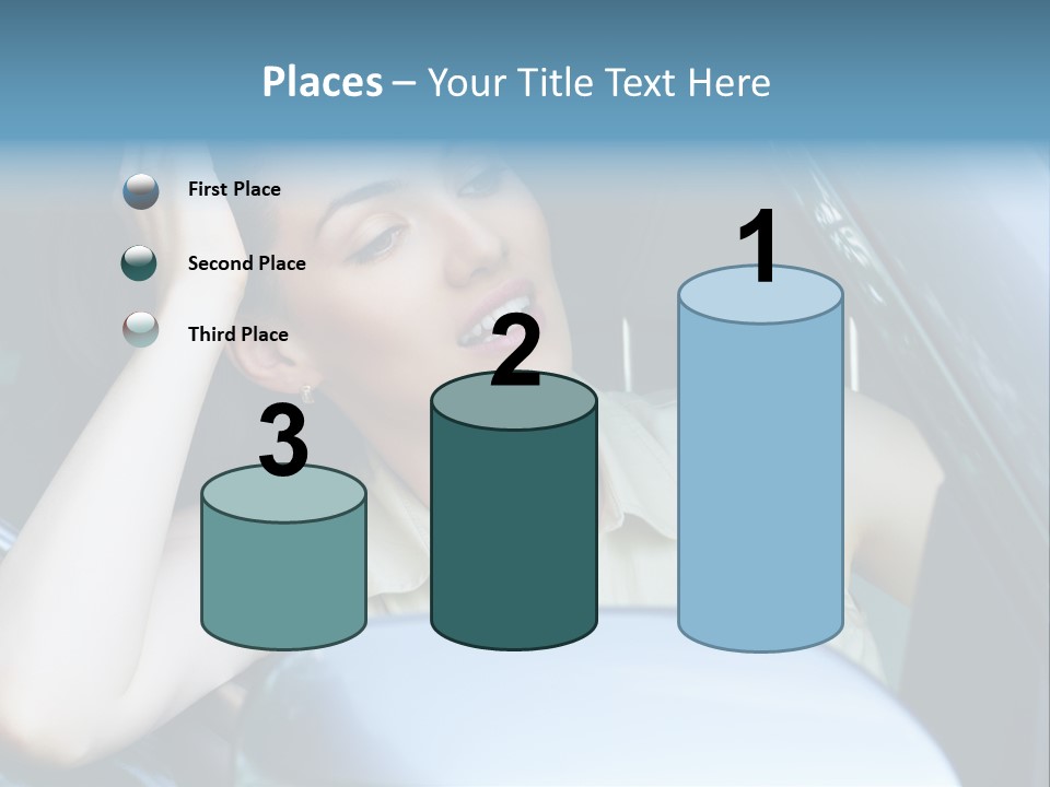 Lady Cheerful Successful PowerPoint Template