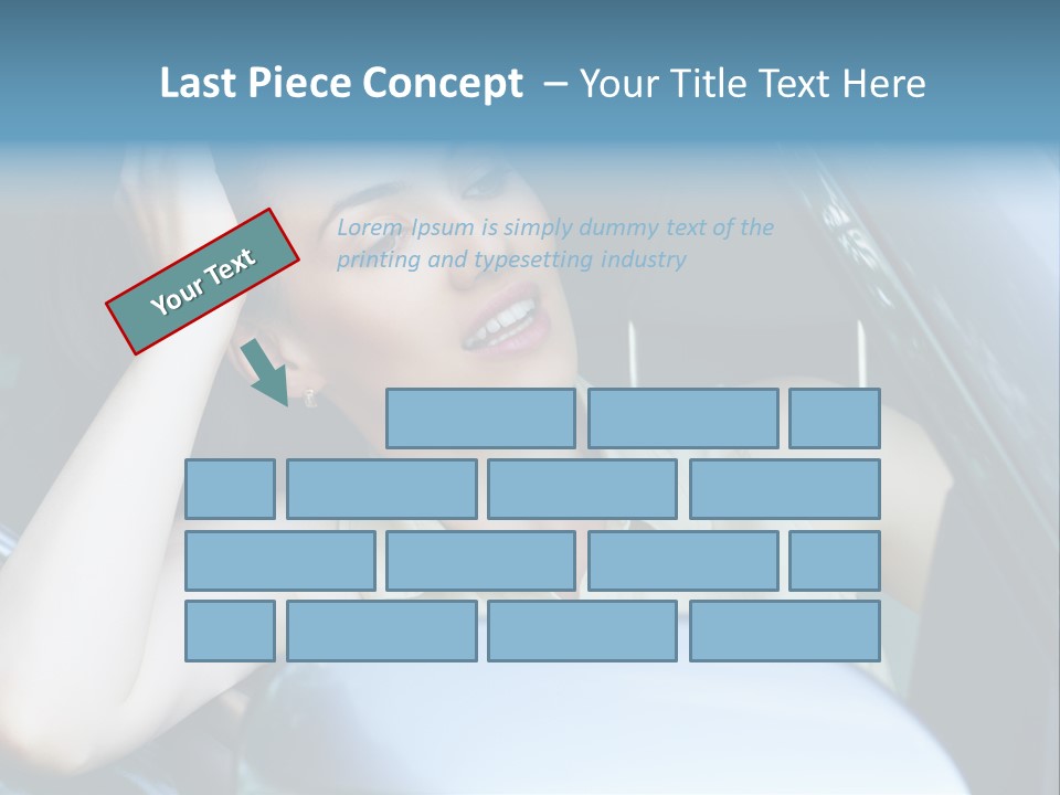 Lady Cheerful Successful PowerPoint Template