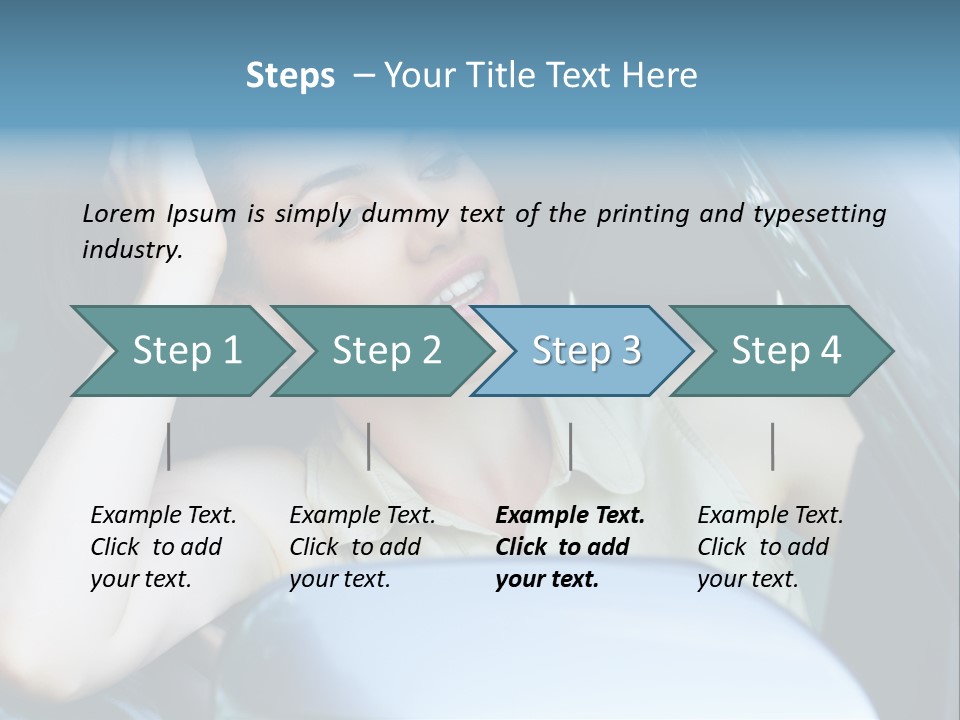 Lady Cheerful Successful PowerPoint Template
